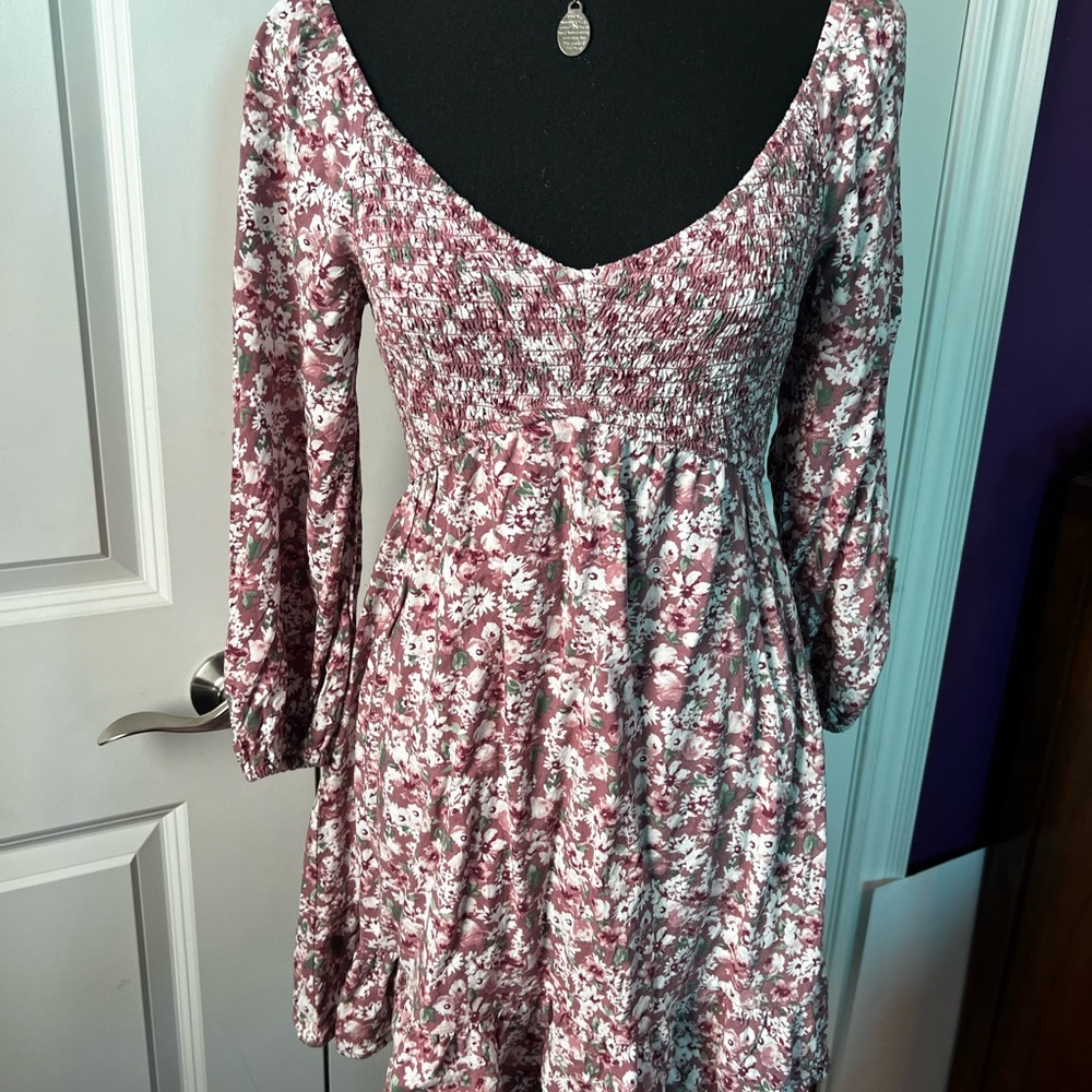 Floral Long Sleeve Hollister Dress